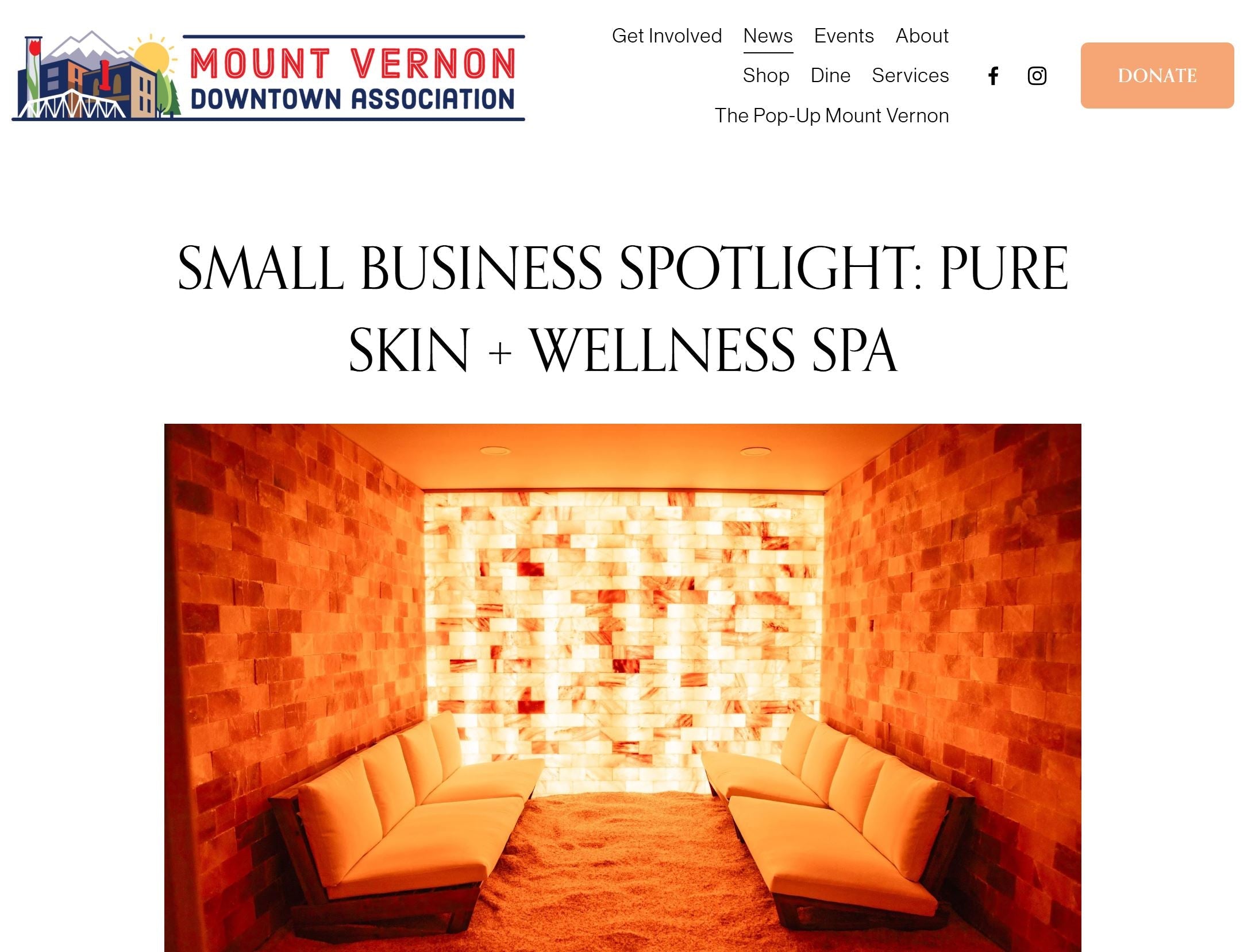 PURE Featured by Mount Vernon Downtown Association