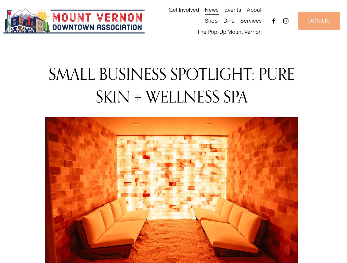 PURE Featured by Mount Vernon Downtown Association | Pure Skin Wellness Spa